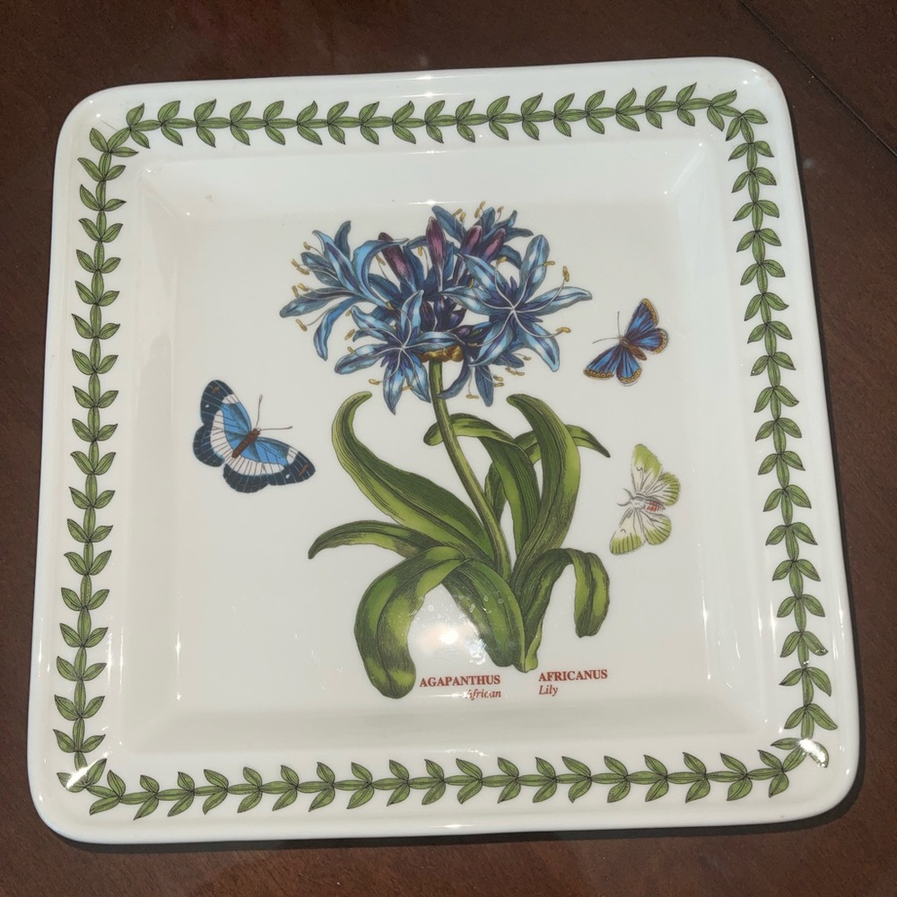 5 Botanical Garden plates made in England